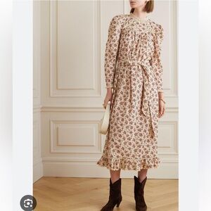 Doen Gabrielle Burgundy Songbird Dress Small